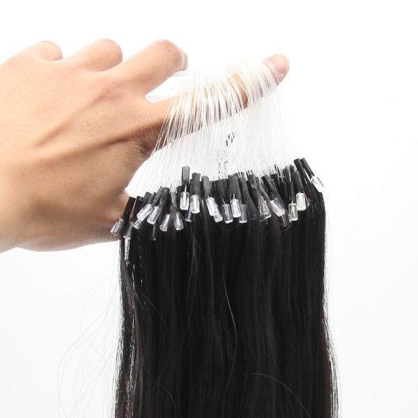 Grampo real das extensões da parte do cabelo da cor completa de 100% na extensão brasileira reta do cabelo humano