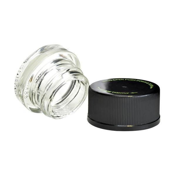 Envases de cristal del concentrado del top del tornillo de 5 ml Transparancy/tarros cosméticos con las tapas