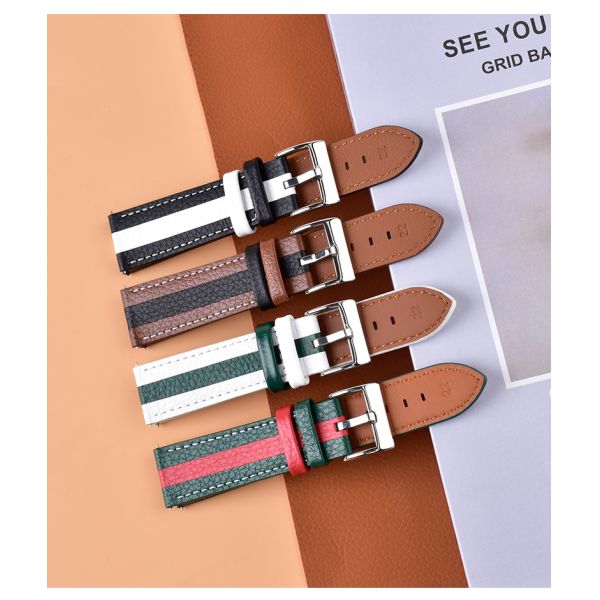 Liberal-style Engraved And Lacquered Watch Strap · 18/20/22mm