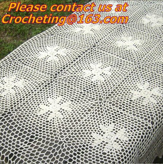 Crochet Round table clothing - table coverhandmade crochet heart doilies, blanket, clothes