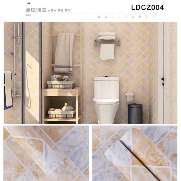 Bathroom Vinyl Wallpaper Imitated Ceramic Tile Design for Wall Decoration 3d Wall Covering