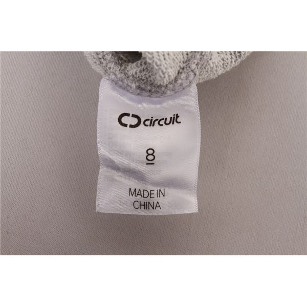 Rose Gold Foil Print Round Neck Quilted Pullover Sweater For Women