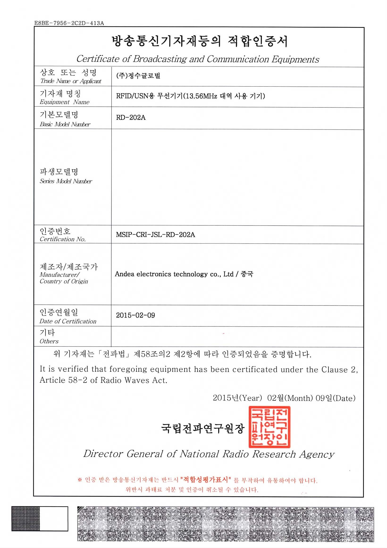 Guangzhou Andea Electronics Technology Co., Ltd. Сертификации