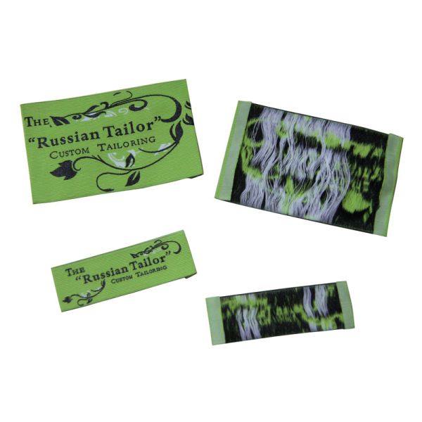 Washable Top class clothing woven label 50D polyester yarn woven for lady dress