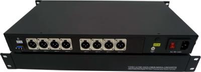 broadcasting programmes balanced audio over fiber extender,8-CH 19inch Rack 3-pin XLR balanced audio to fiber converter