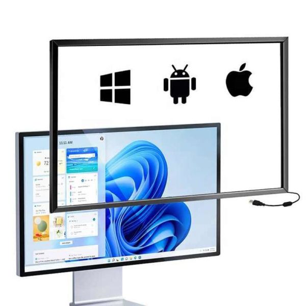 55 Inch Infrared Touch Screen with DC 5V Power and 8ms Response Time for Interactive Displays