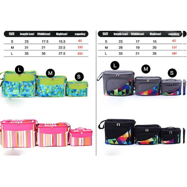 600D Polyester Lunch Cooler Bags SGS Certificated With 8mm EPE Pearl Sponge