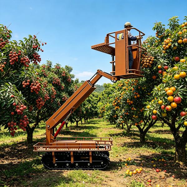 Robust Telandor Tracked Scissor Boom Lift Platform 60 foot 500kg