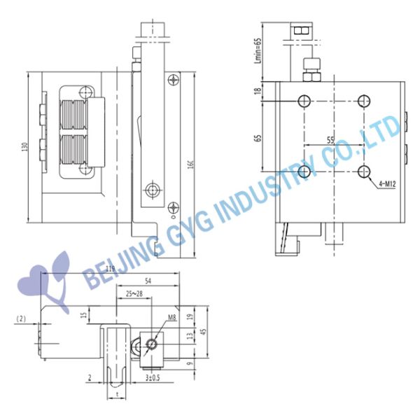 M8 ELEVATOR SAFETY GEAR PROGRESSIVE SAFETY GEAR RATED SPEED 2.5M/S GX-210B