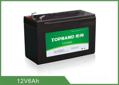 Bateria de lítio profunda de pouco peso 12V do ciclo 6Ah com capa de plástico preta