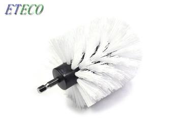 Bathroom Drill Scrub Brush White Long Bristle Tile And Grout Effortless
