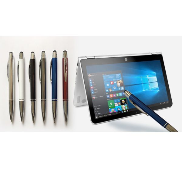 Opciones de personalización de logotipo pantalla táctil de teléfono inteligente de metal lápiz de bolígrafo para promoción