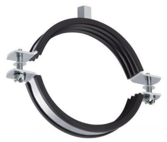 El electro del oro Q235 que el conducto de acero galvanizado afianza la TPE con abrazadera amortiguó la abrazadera de tubo SS316