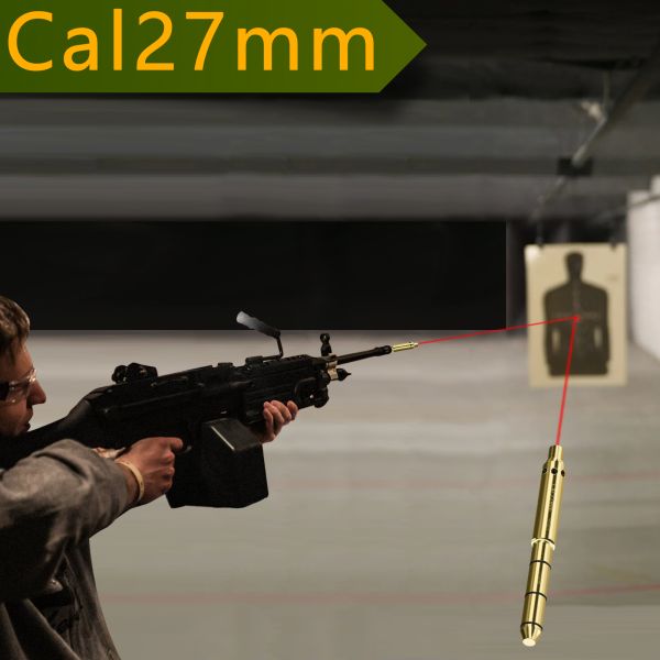 27mm Caliber Red Dot End Barrel Laser Boresighter 2 Set Of Batteries Bore Sighter For Pistol Rifle Air Gun