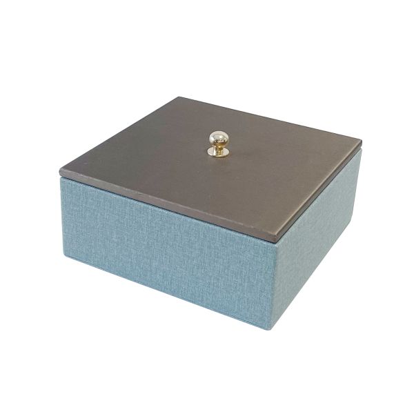 Hotel Leather Products for High-End Hotels PU Leather Guestroom Jewelry Tray with Arch Lid and Velvet Lining Customizable Size and Color