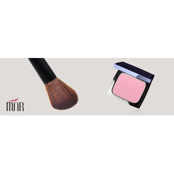 Red Handmade Contour Blush Brush Soft Makeup Brushes With Synthetic Hair