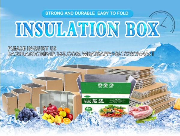 Food Grade Pizza Box Custom Folding Kraft Carton Frozen Food Packaging Box For Pizza Aluminum Foil Insulated Box