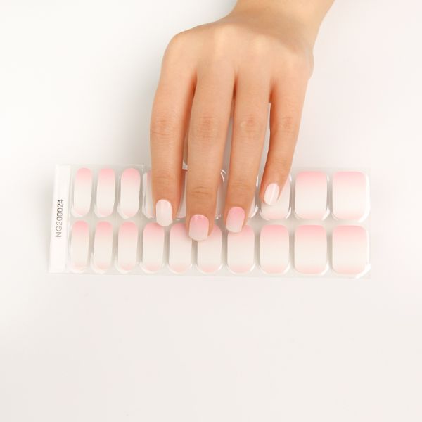 Hot Sell Non-Toxic New Beauty Semi cured Gel nail sticker Wholesale gel nail art Nail Supplies