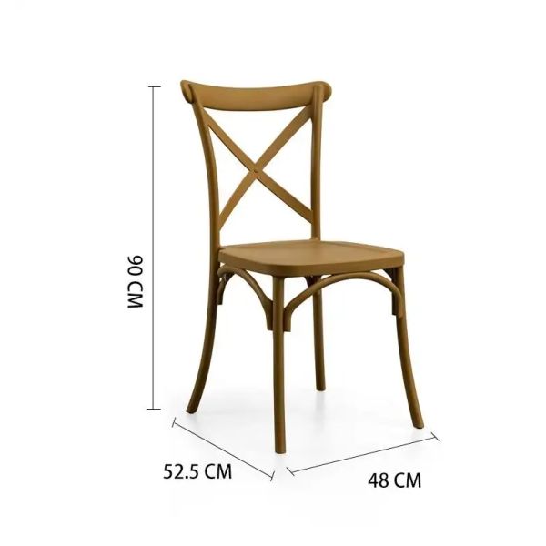 Hotel Wedding Event PP Pink Plastic Dining Chairs Stackable Customized X Cross Back