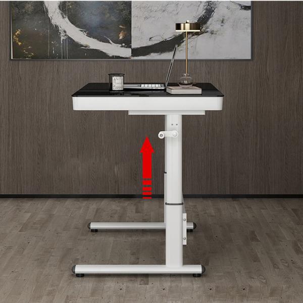 Height Adjustable Vintage Rustic Wooden Coffee Standing Table for Office Work Station
