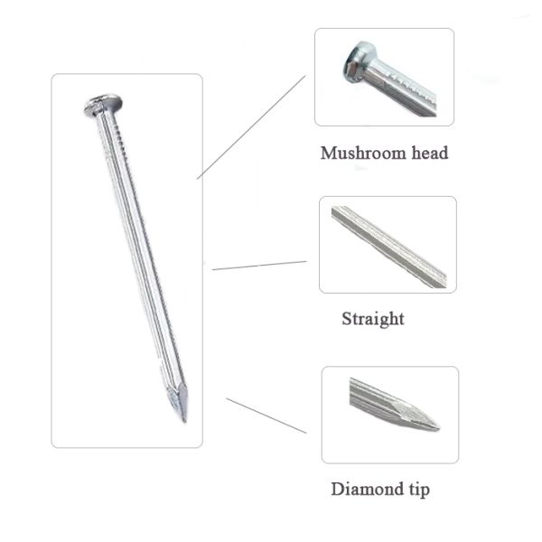 11.00mm Flat Head Carbon Steel Common Round Iron Wire Nails for Construction Projects