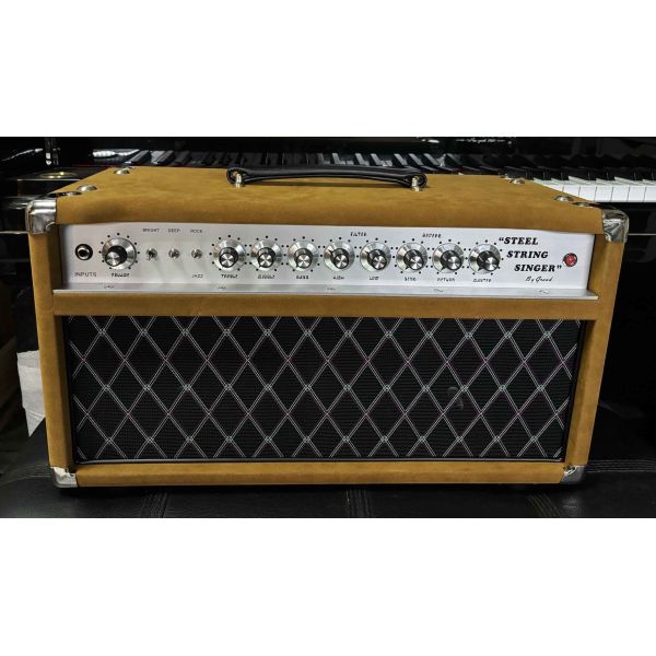 2024 HOT!!! Dumble #002 Version Clone SSS20-Steel String Singer SSS Tube Amp Head 20Watt in Suede Brown with Original Knobs