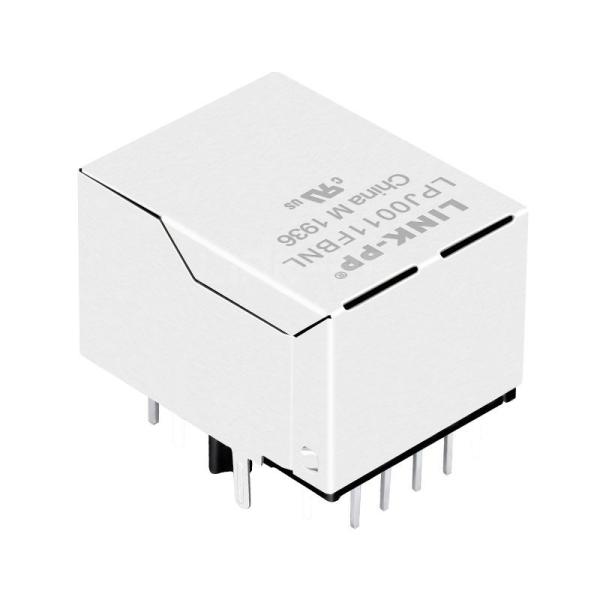 LINK-PPクロス ハンラン HR911105A 10/100 ベース-T 1x1 ポート RJ45 マグネティクス モジュール式 ジャック タブ ダウン グリーン/イエロー LED