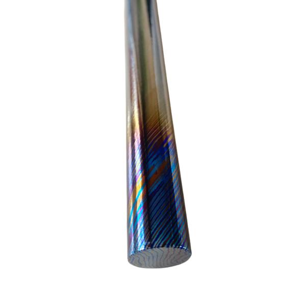 Damascus Patterned Titanium Round Bar AMS 4928 Titanium Rod For Custom Knife Making
