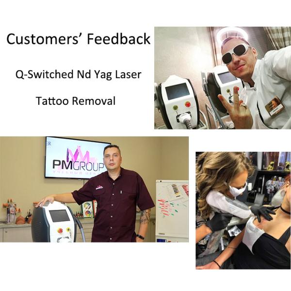 Nd Yag Diode Two Handles Tattoo Removal Equipment ABS Housing