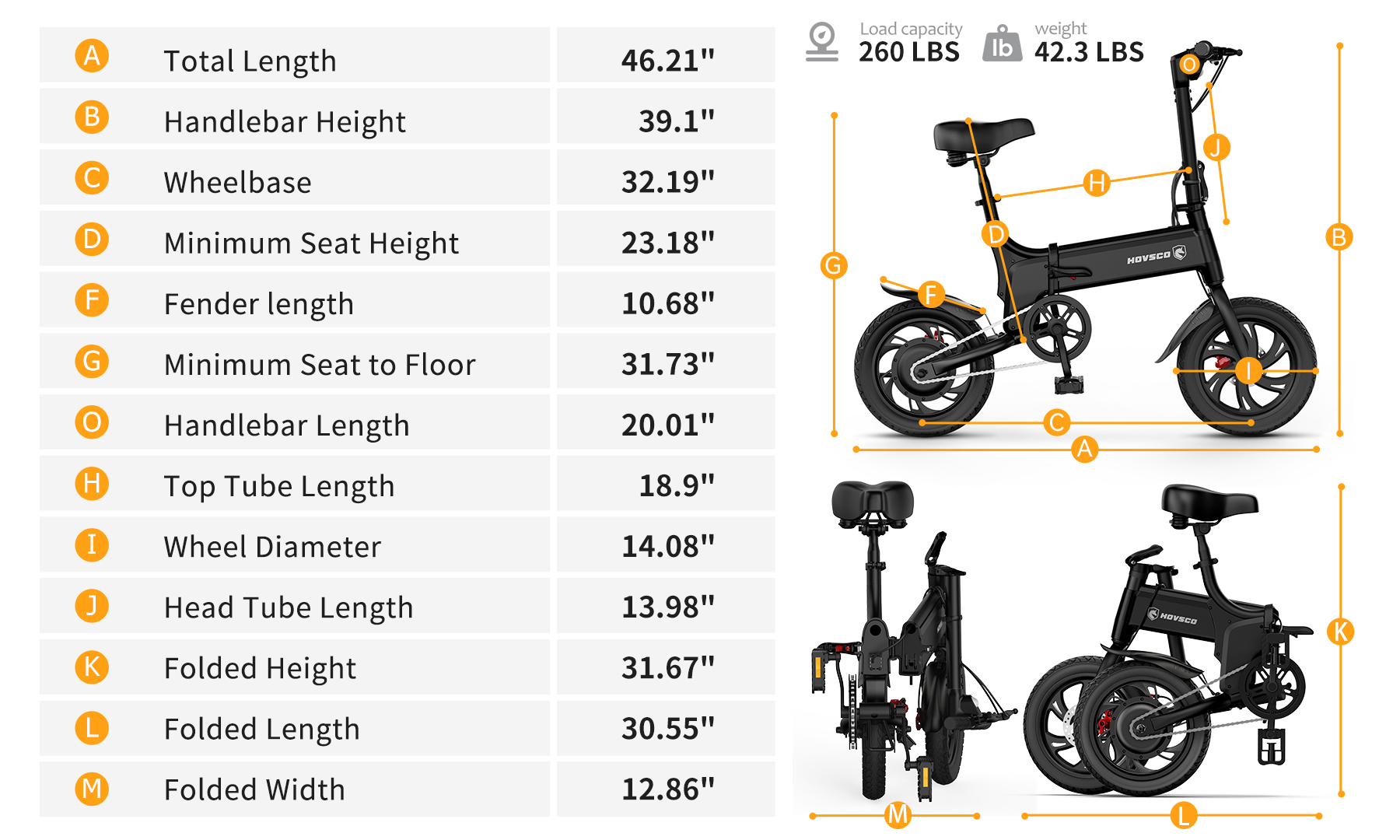C12 12''*2.125 450W Foldable Electric Bike with Rear Hub Motor 36v Foldable Bike Power Supply Lithium Battery
