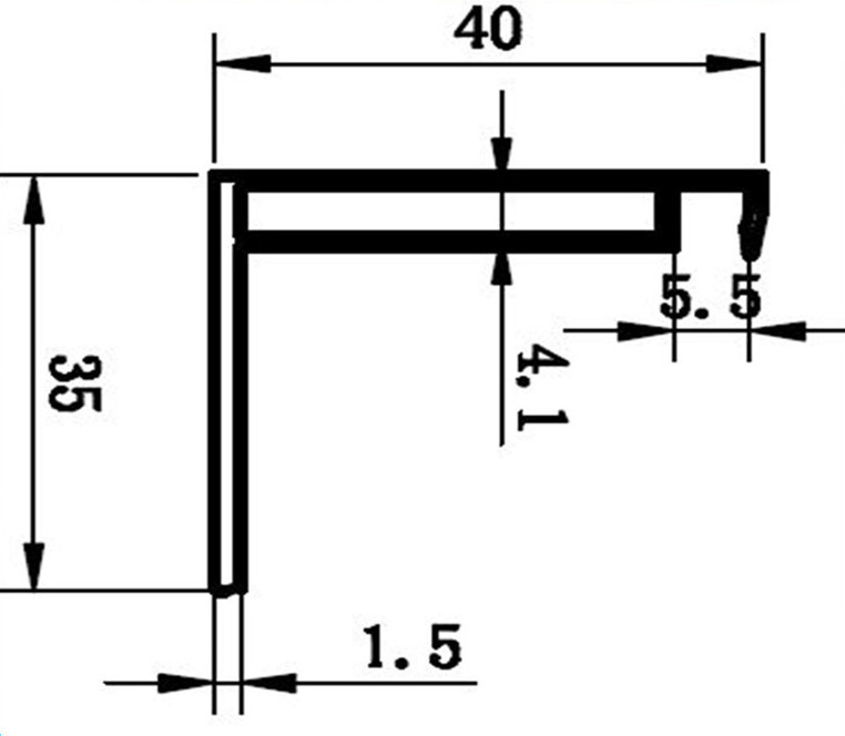 Установка крыши профиль алюминиевого сплава штранг-прессования 40 x 35 Mm для рамки панели солнечных батарей