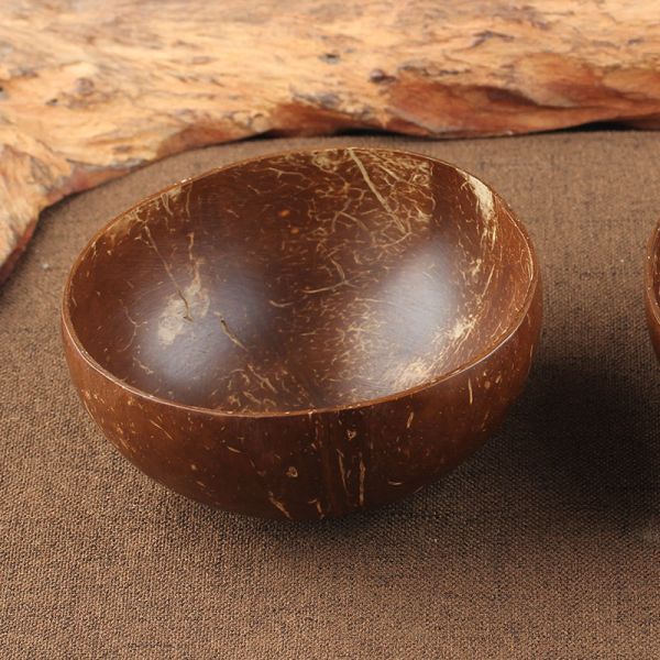 Eco-Friendly Coconut Bowl and Spoon Set with Personalized Logo Durable Dinnerware Type