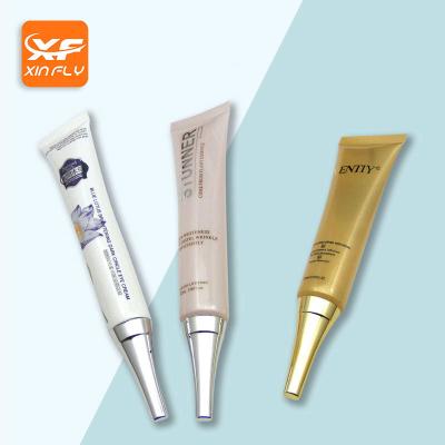 15ml 20ml 30ml custom squeeze soft sample Plastic Long Nozzle Eye Serum cream cosmetic Tube with plating lid