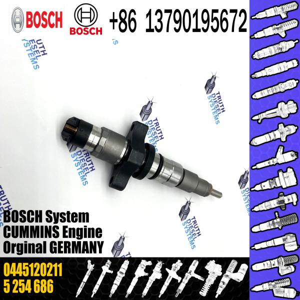 Bec commun 5 d'injection du rail de l'injecteur de gazole 0445120212 0445120211 de haute qualité 254 686 5 255 184 pour Cummins