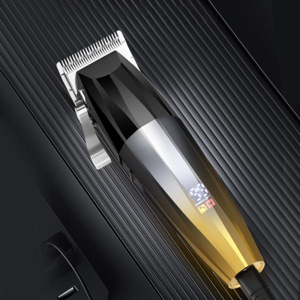 Usb Charging Cordless Hair Trimmer Black Stainless Steel Blade Adjustable Shaving Machine