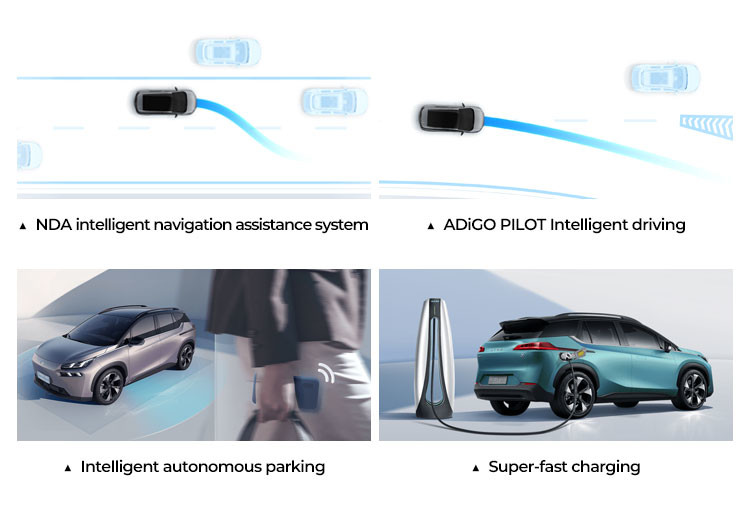 Aion V 80plus Электрический внедорожник 2024 Модель 600KM Длинный пробег L2 Уровень вспомогательного вождения Трехсторонняя литийная батарея