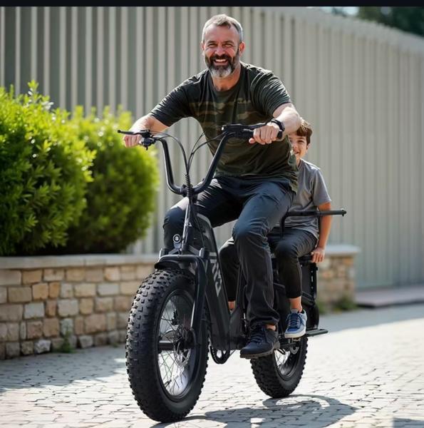 Rear Basket and Strong Load Capacity All Terrain Cargo Electric Bike with Fat Tires and Removable Battery