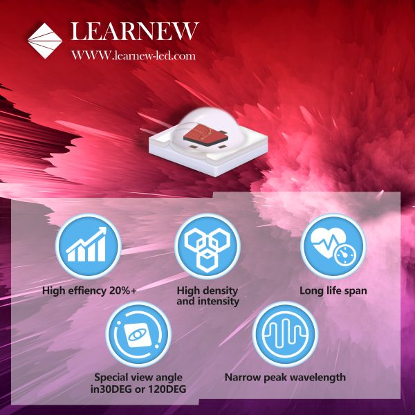 120 инфракрасн степени 2W 100W-120W SMD 730nm 840nm 850nm 740nm привело диод 3535 6868