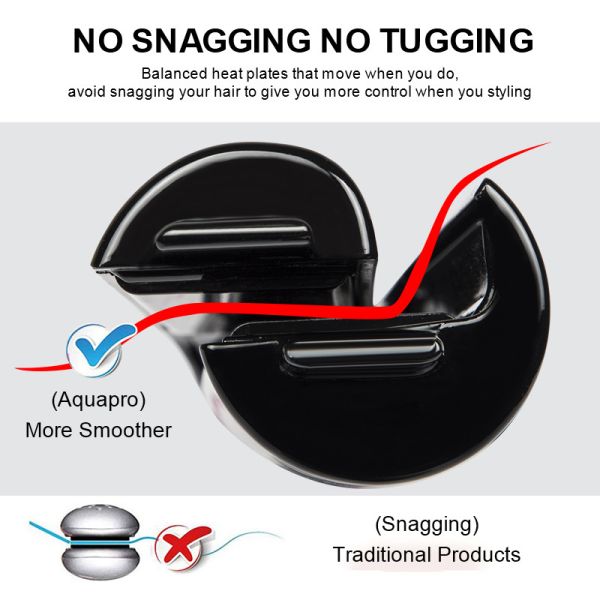 110-240V Anion Hair Straightener Curling Iron 2 In 1 2.5m 360 Degree Swivel