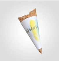 Disposable Light Film 4C Eco Friendly Food Packaging 4 Color Icecream Cone Sleeves