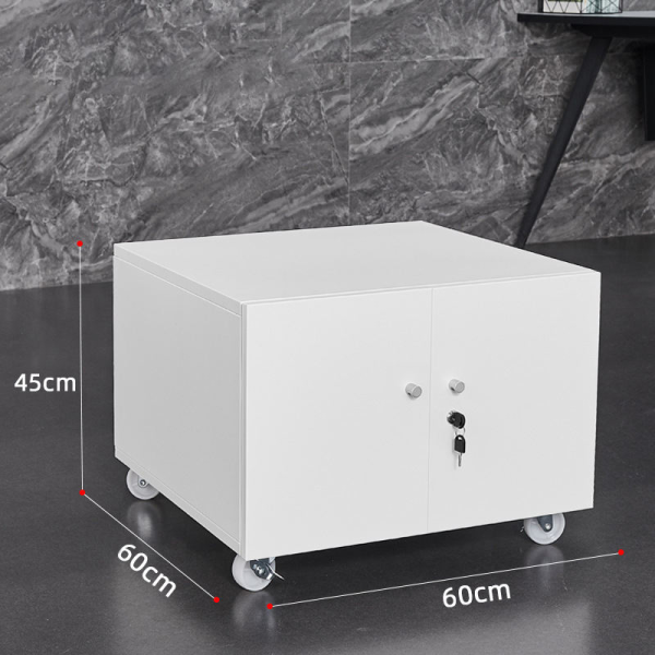 Modern style double-door steel drawer cabinet, printer cabinet with roller doors, for placing printers