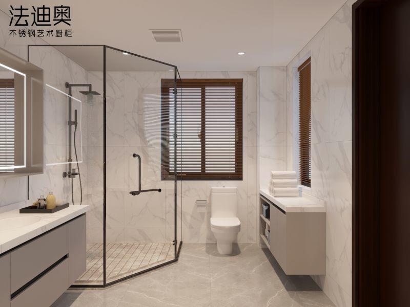 Ванный шкаф из нержавеющей стали с интеллектуальным зеркалом и большим хранилищем