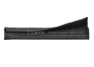 Enveloppe de câble tressée par Velcro à fermeture automatique noir, capot de