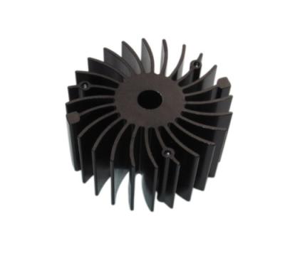 Fusor de calor de alumínio de precisão OEM ODM Fusor de calor anodizado preto