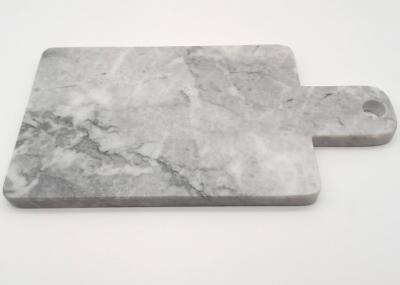 Paddle Shape Stone Placemats , Marble Cooking Board Grey Color Polished
