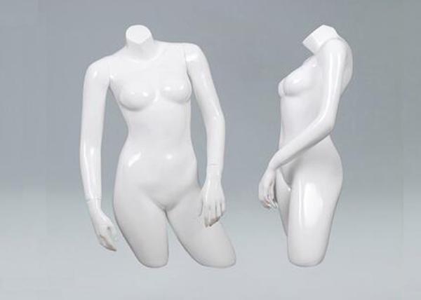 Glossy Female Upper Boday Shop Display Mannequin 100% FRP Unbreakable