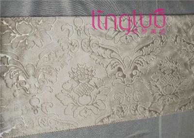O GV testa o Slipcover conciso italiano gravado flor do estilo da tela de estofamento de veludo
