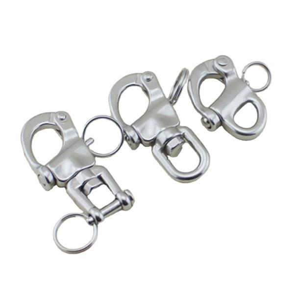304/316 Stainless Steel Marine Quick Release Swivel Eye Snap Shackle