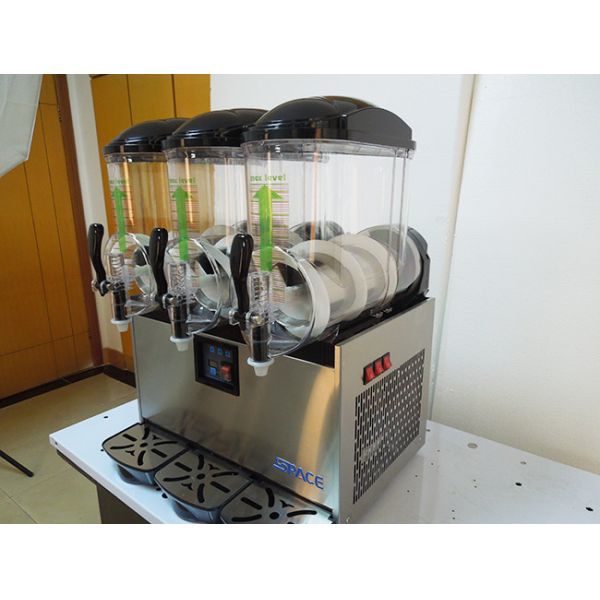Table Top Commercial Frozen Drink Slush Machine 3 Bowl Stainless Steel Material