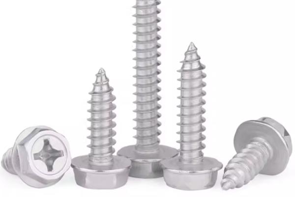 M3 M4 En acier inoxydable Hex Flange Screws à autocollants SS304 SS316 A2 A4-80 Screws de forage